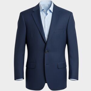 JOSEPH ABBOUD ITALIAN WOOL Mens Blazer Sport Coat 2-Button Jacket Navy Blue 50R